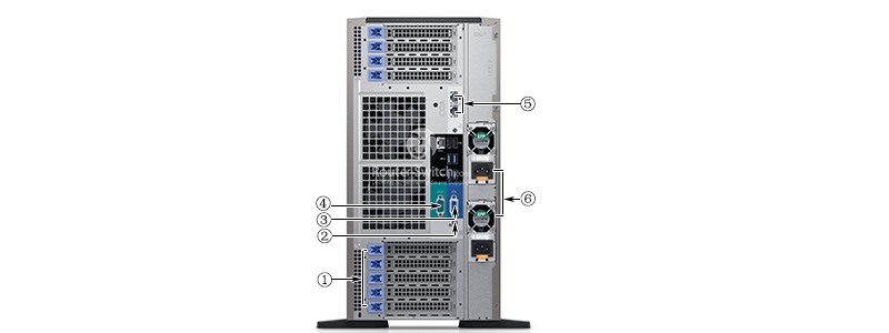 rear-panel-of-dell-t640-servers